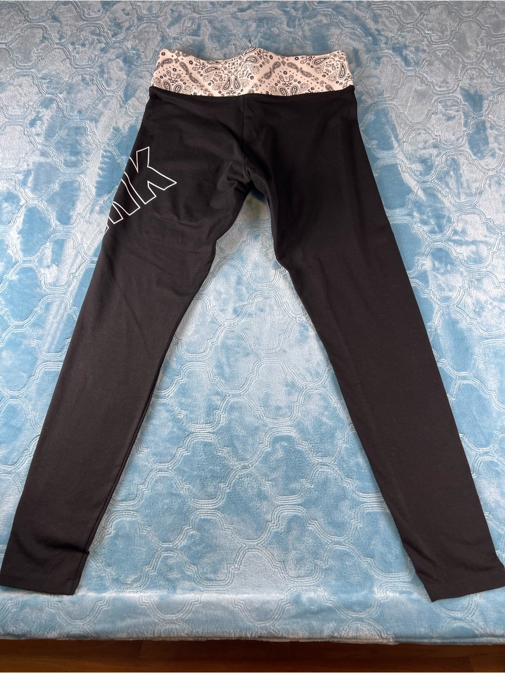 Victoria's Secret PINK Yoga Black Leggings with White Logo